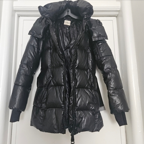 SAM. SOHO BELTED MID LENGTH PUFFER JACKET MEDIUM - Picture 3 of 16